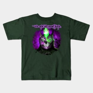 We Are All Mad Here - Purple Kids T-Shirt